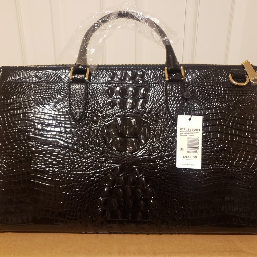 Brahmin Anywhere Weekender Black Melbourne NWT